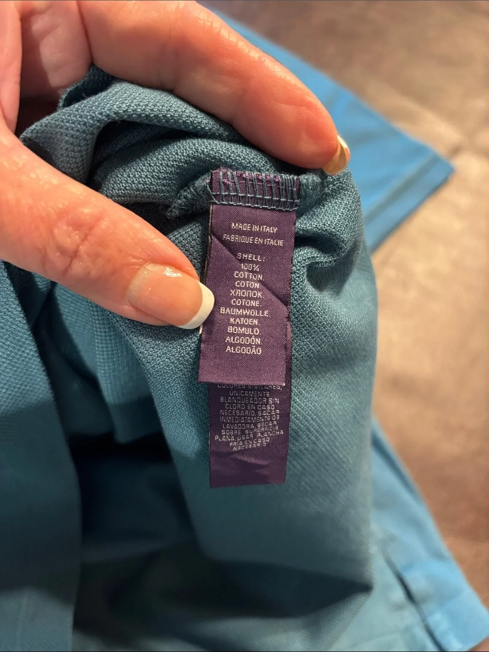 Ralph Lauren Purple Lable Men’s Slate Blue Polo with Signature Pony, size XXL